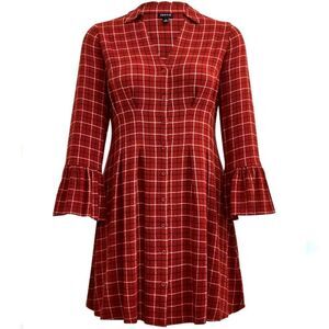 Torrid Rust Plaid Dress